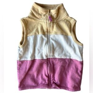 Carter’s Baby Girl Pink and Yellow Color Block Vest | 18M